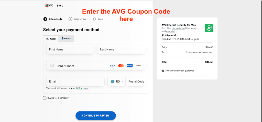 How to use an AVG Coupon Code