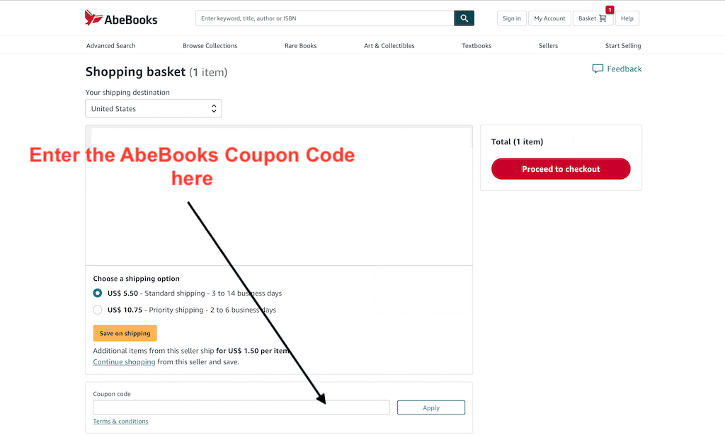 How to use an AbeBooks Coupon Code