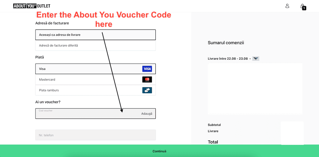 How to use an About You Outlet Voucher Code