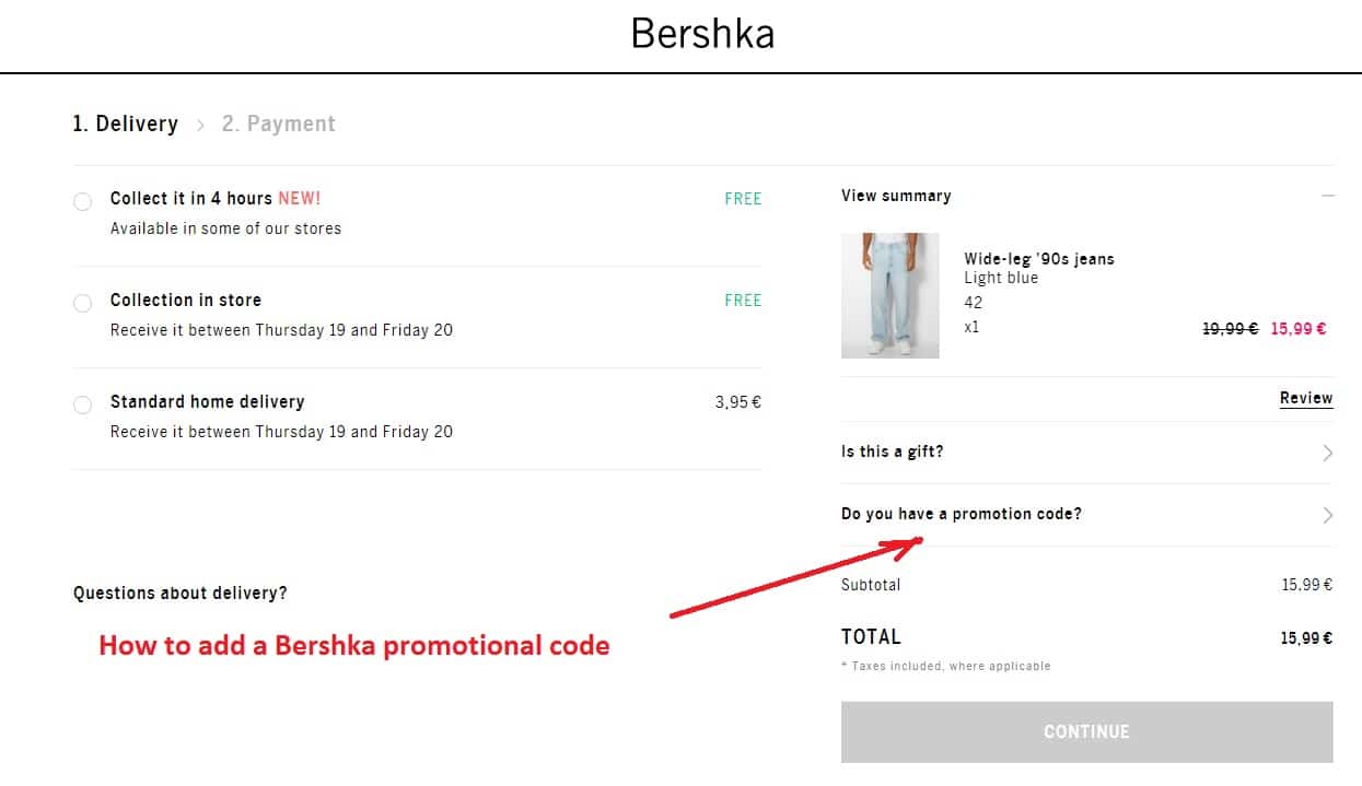 How to Add a BERSHKA Coupon Code -Step-by-Step
