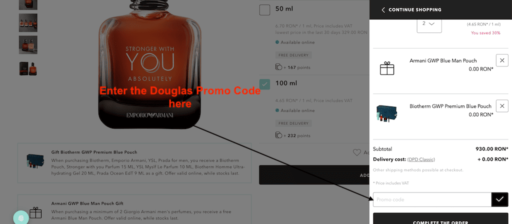 How to Add a DOUGLAS Coupon Code -Step by Step-
