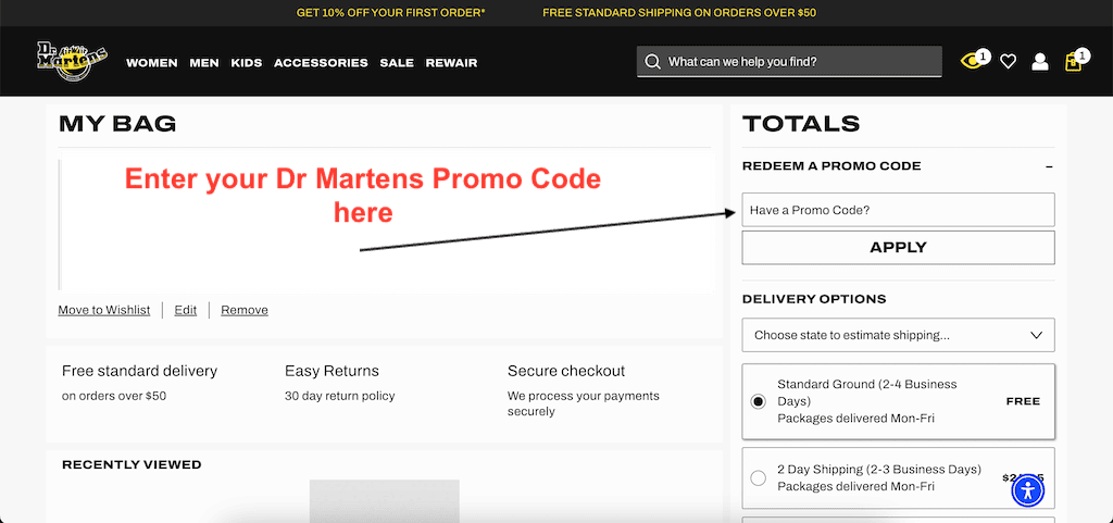 How to use a DrMartens Promo Code