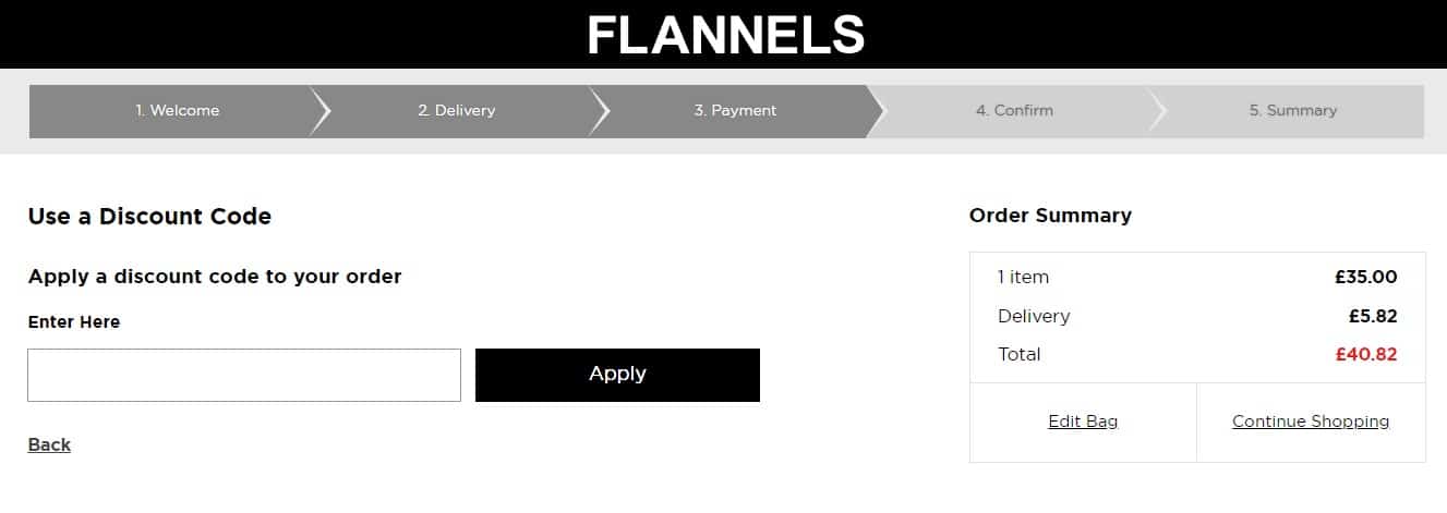 How Do I Add a Discount Code on Flannels.com?