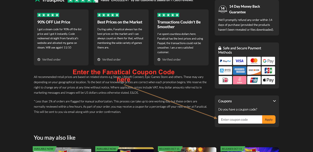 How to use a Fanatical.com Coupon Code