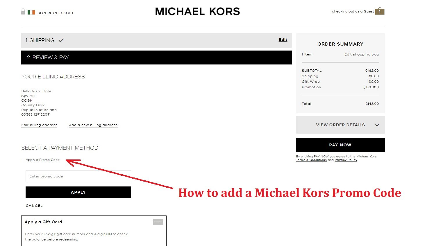 How to Add a Michael Kors Promo Code – Step-by-Step