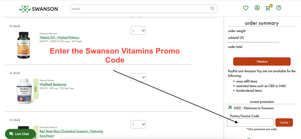 How to use a Swanson Vitamins Promo Code