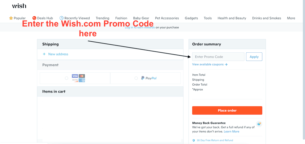 How to use a Wish.com Promo Code