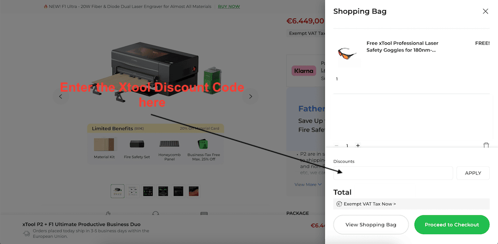 How to use a Xtool Discount Code